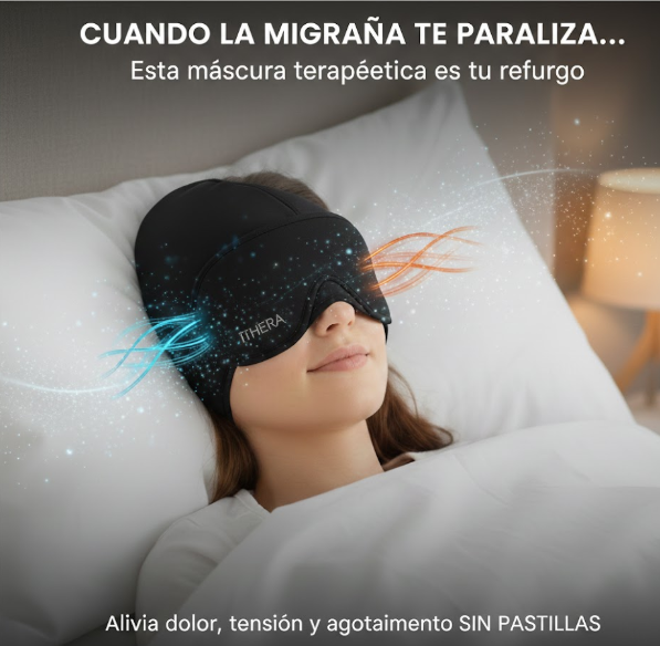 🧊✨— Gorro/Máscara de Gel Terapéutica — Alivio inmediato para migraña, estrés y dolores intensos