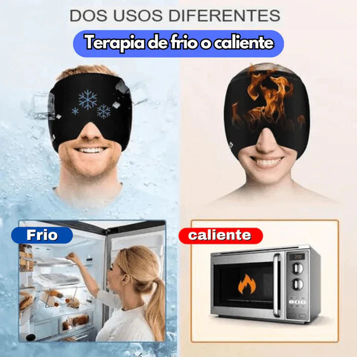 🧊✨— Gorro/Máscara de Gel Terapéutica — Alivio inmediato para migraña, estrés y dolores intensos